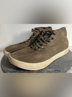 Nobull Trainers Sneakers Tennis’s Shoes 10.5 Green Tan Canvas
